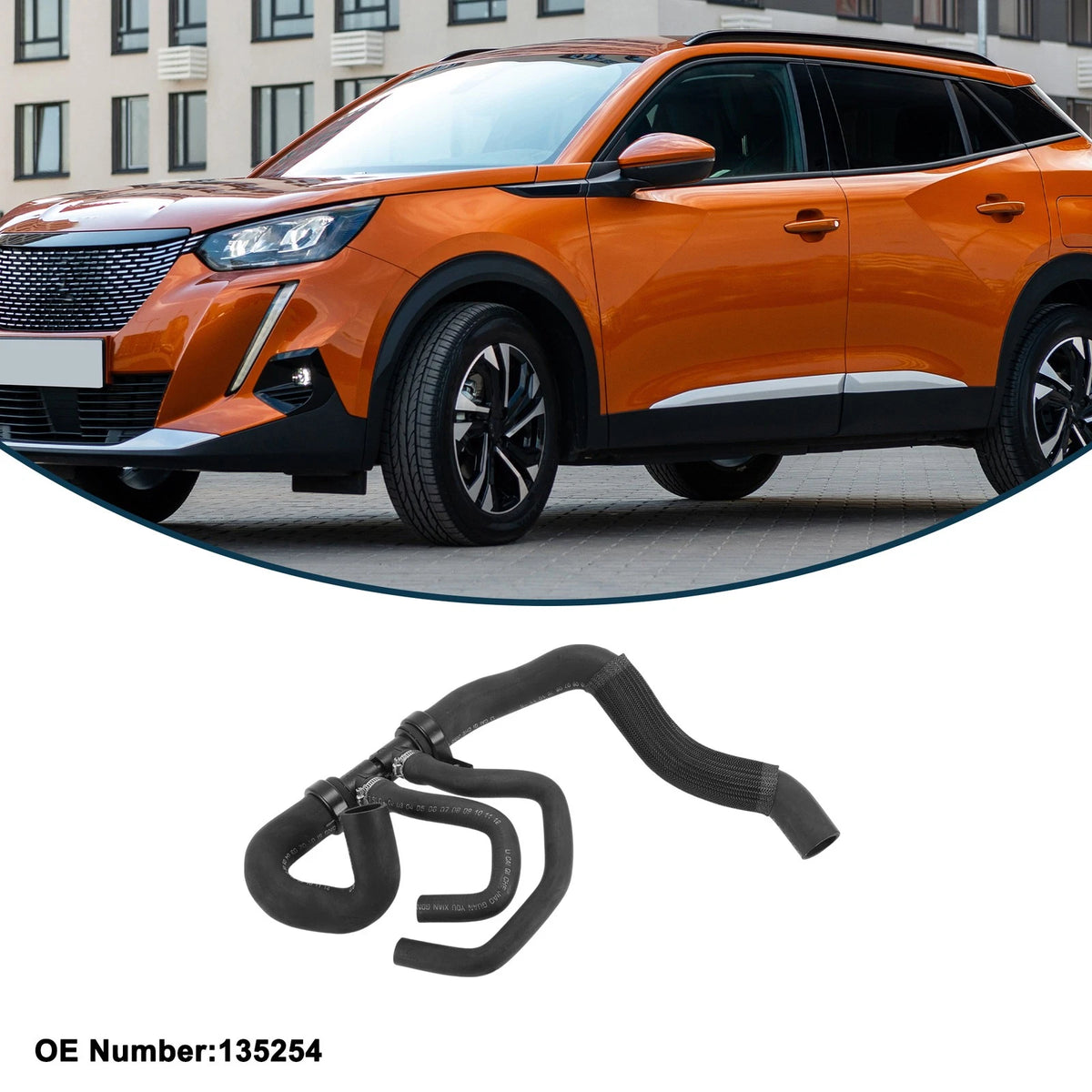 Radiator Hose for Peugeot 2008 (2011) No.135254 Rubber Coolant Pipe