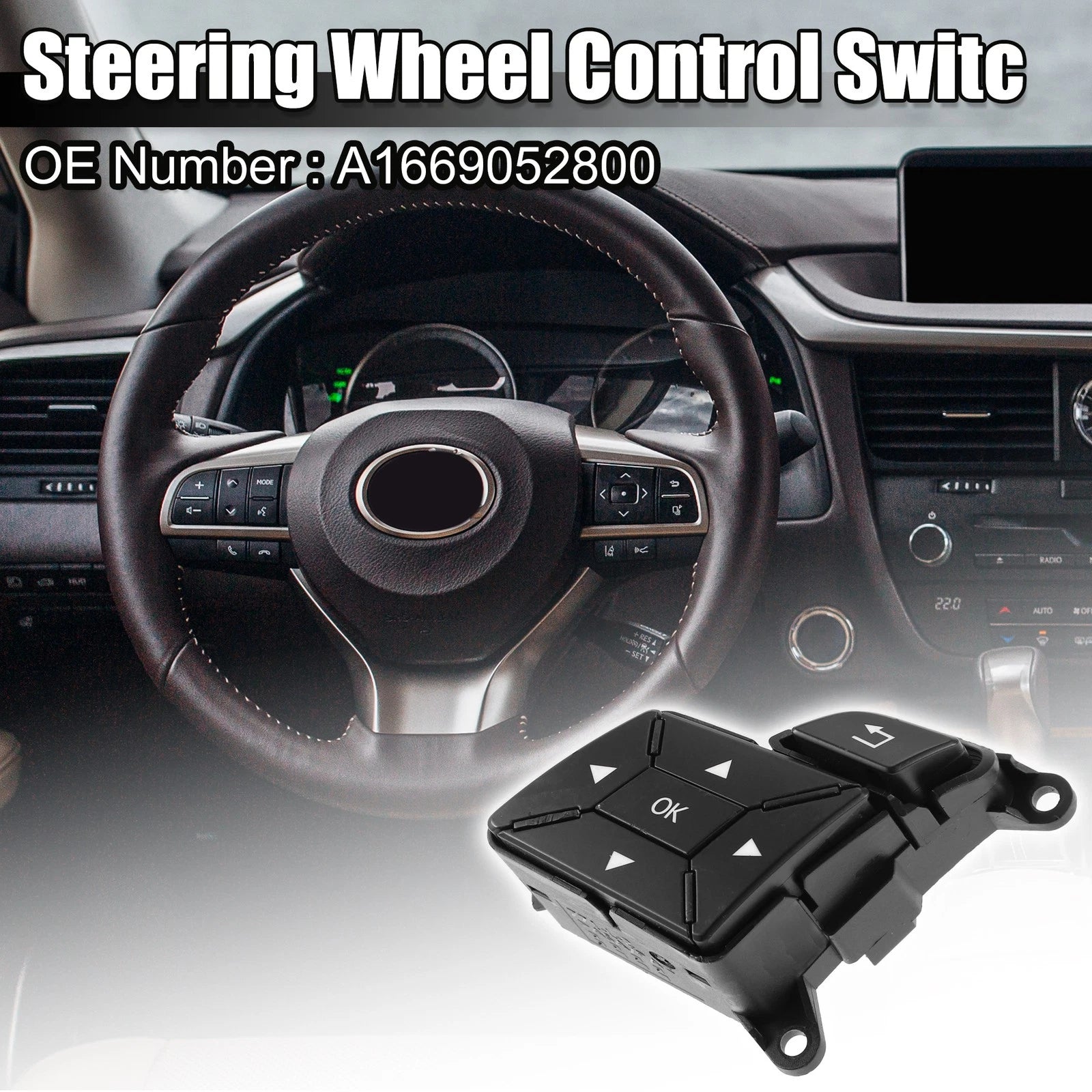 Left Multi Function Steering Wheel Control Switch for Mercedes Benz E W212 (2010–2016)