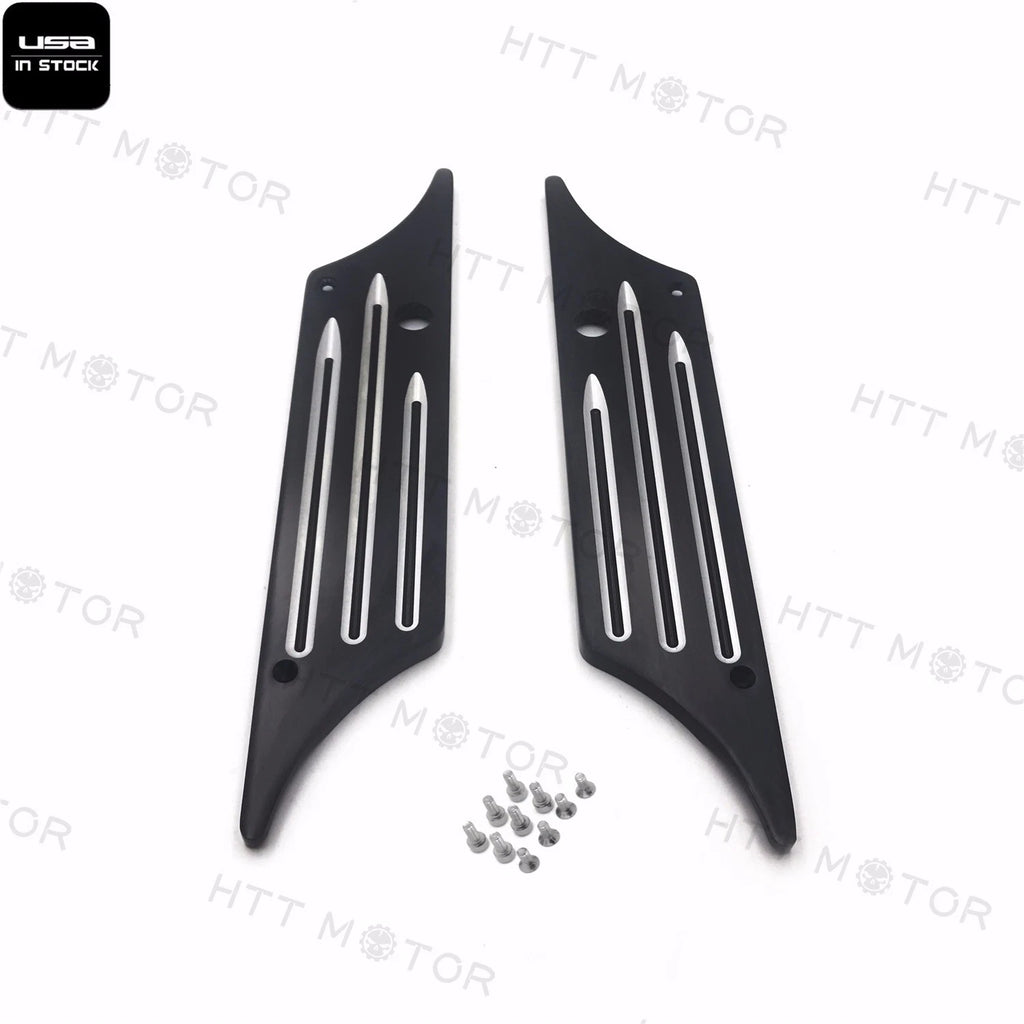 Saddlebag Latch Covers for Harley Davidson Touring (1993–2013) Black Pair