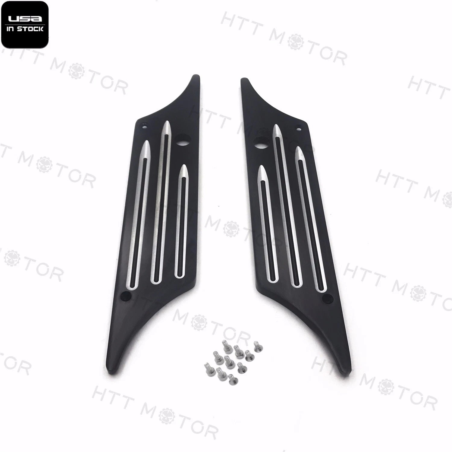 Saddlebag Latch Covers for Harley Davidson Touring (1993–2013) Black Pair