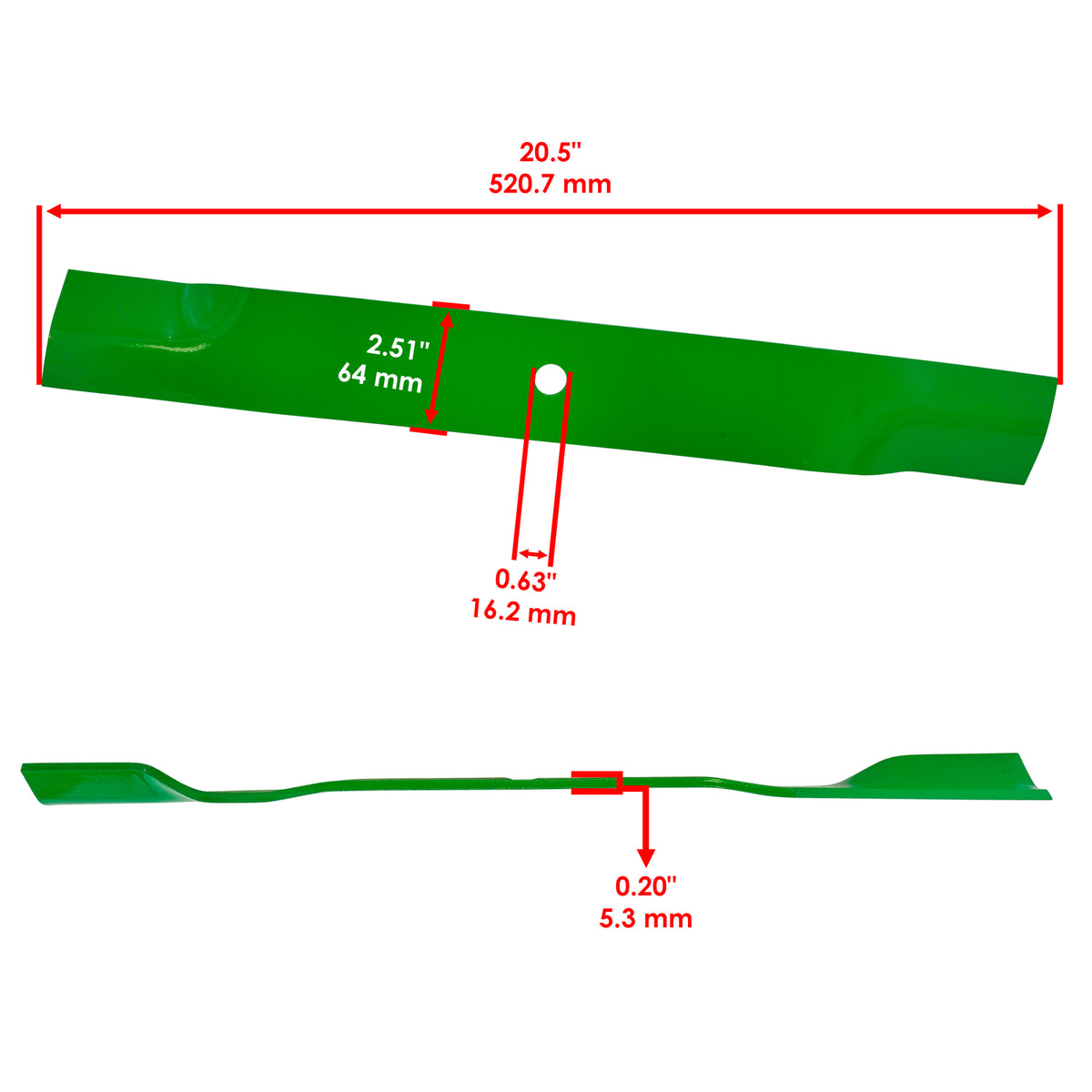 Deck High Lift Blades 60 Inch Replacement for Gravely (2005–2015)