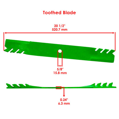Mulching Blades Replacement Kit for Exmark FMD523 FMD524 FMD603 (60in) (2010–2010)