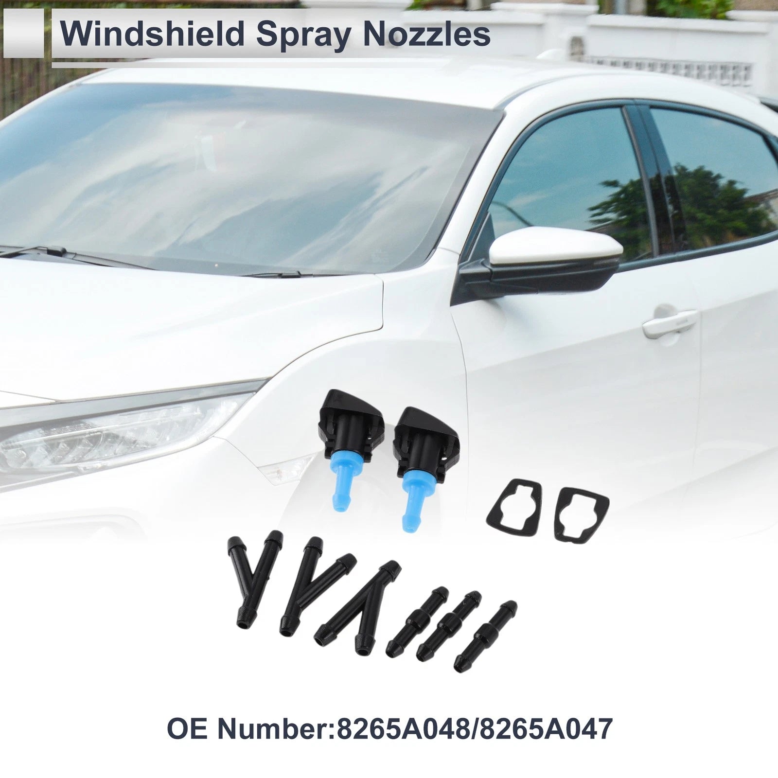 Washer Nozzle Replacement Set with 3 Hoses for Mitsubishi Outlander (2011–2014)