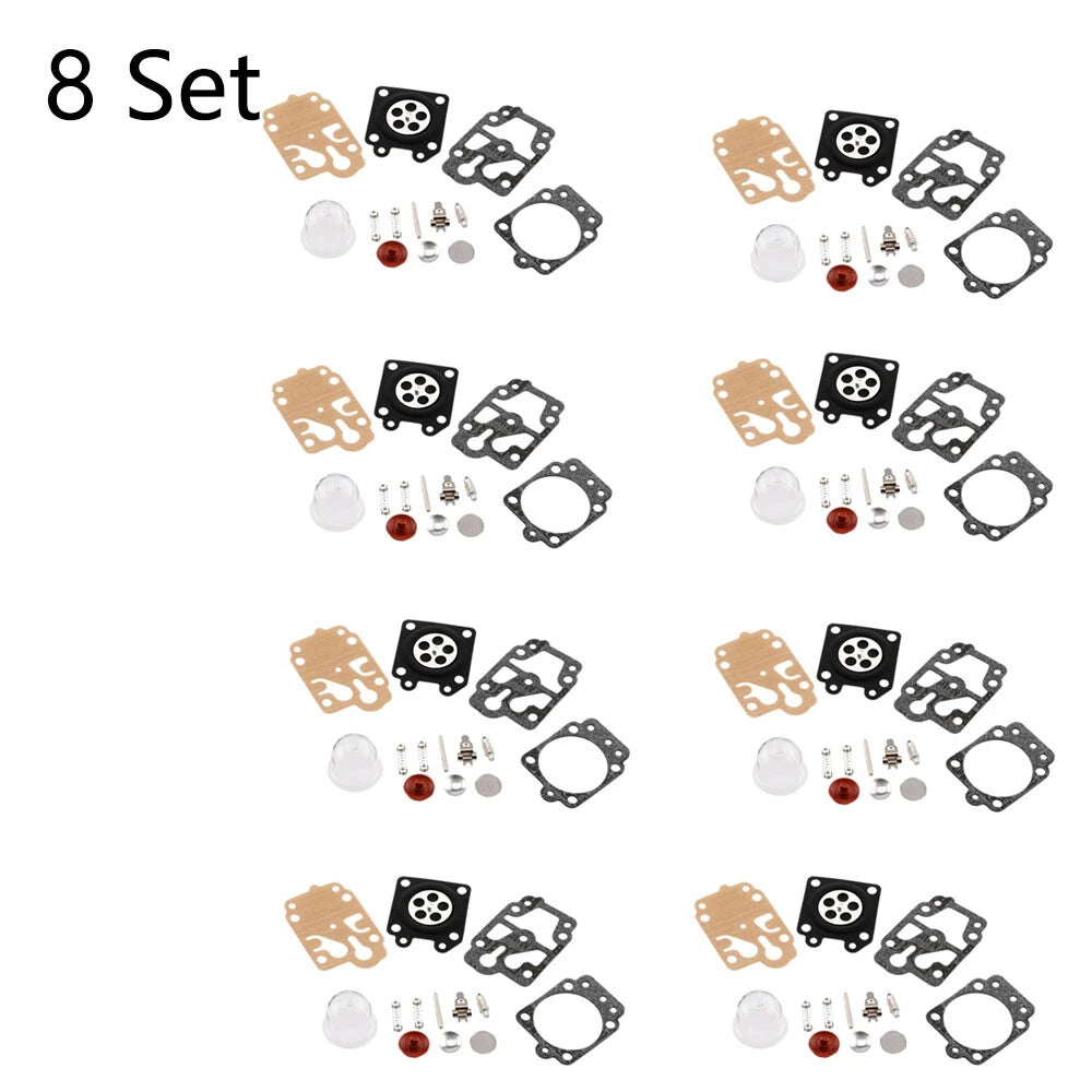 Set of 8 Carburetor Rebuild Kits for Honda CG260 CG330 Walbro 43CC 52CC