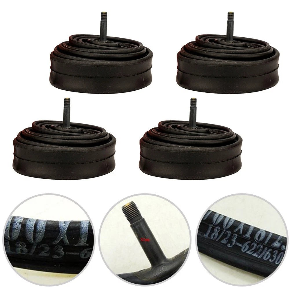 Rubber Inner Tube 700x18/23C with 32mm AV Valve for Competitive Cycling