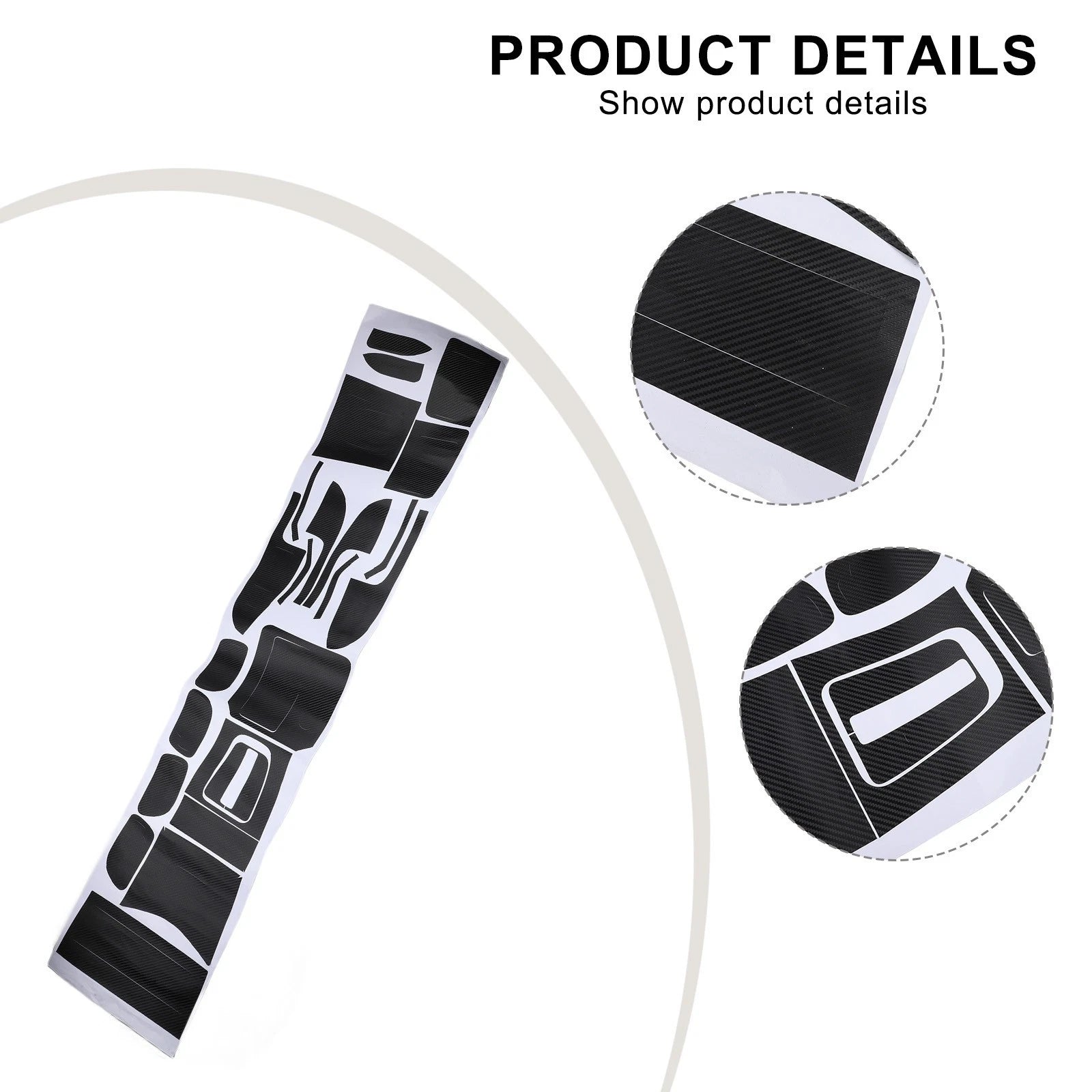 Vinyl Carbon Fiber Console Decals for