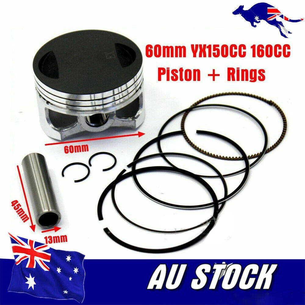 Piston Kit for YinXiang YX160 (60mm Piston, Ring, 13mm Pin, Snap Rings)