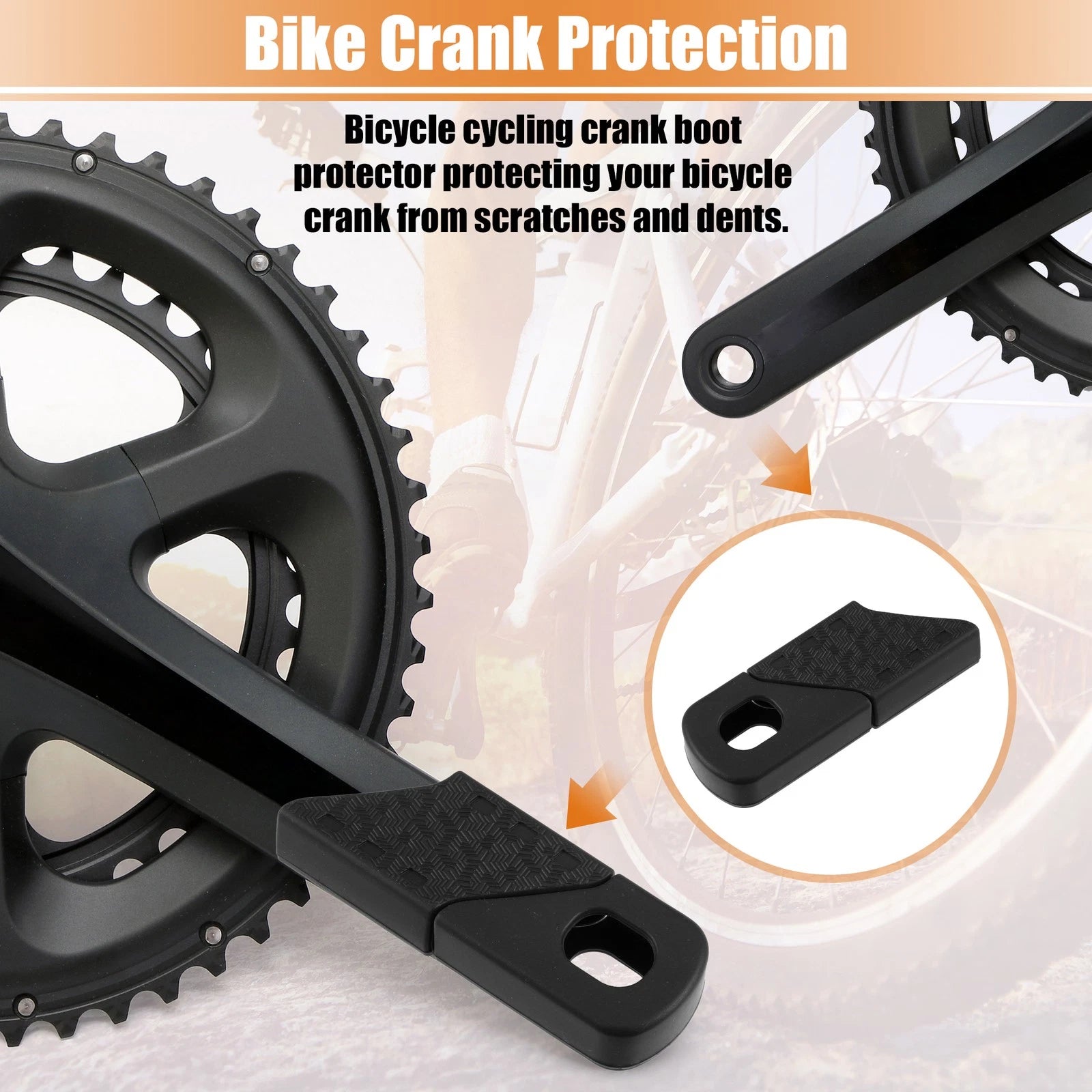 Silicone Crank Boot Protector Pair for Bicycle Cycling Crank Arm Cover