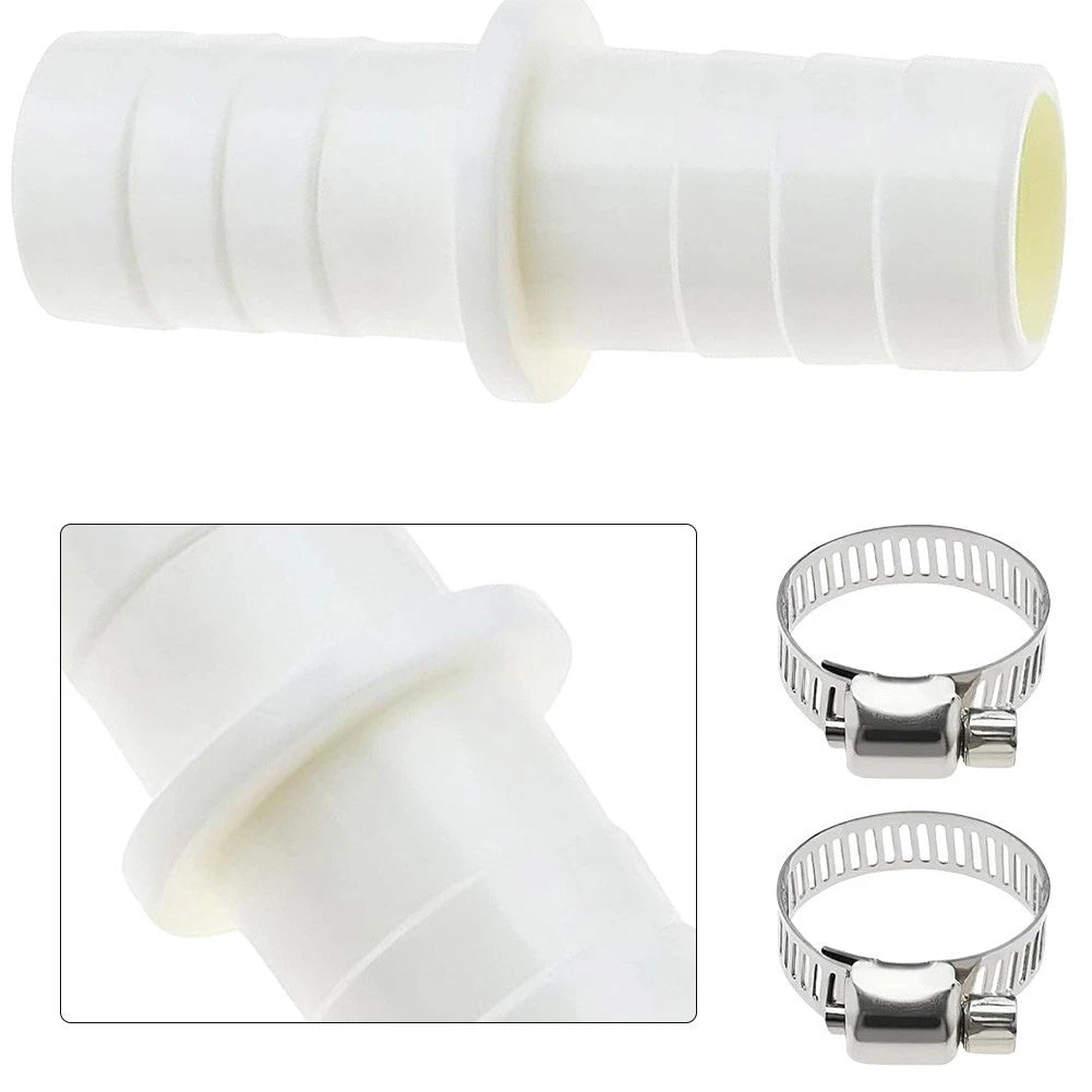 Drain Pipe Connector for Washing Machine with 2 Hose Clamps