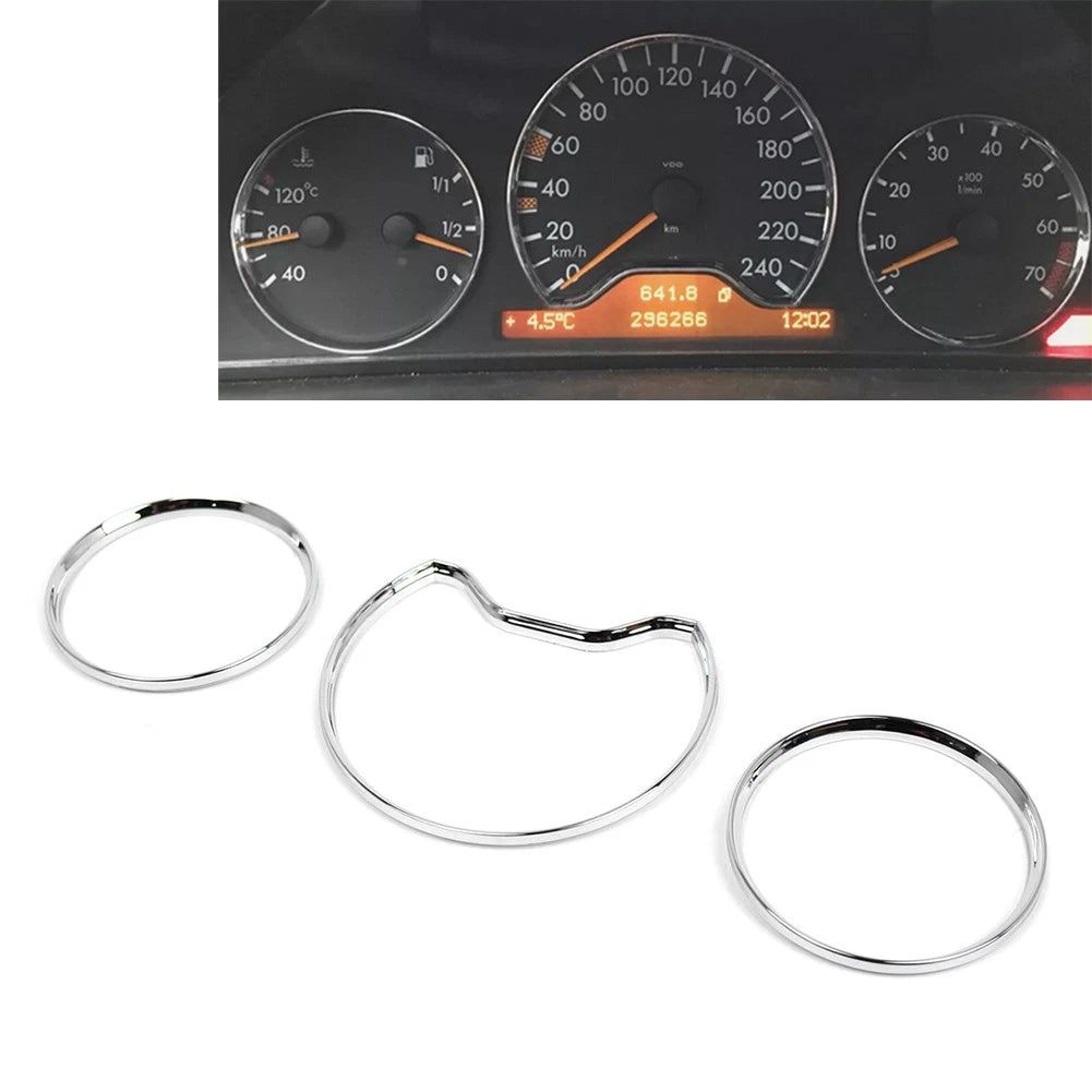 Speedometer Gauge Dial Rings Bezel Trim for Mercedes Benz C E CLK (–)