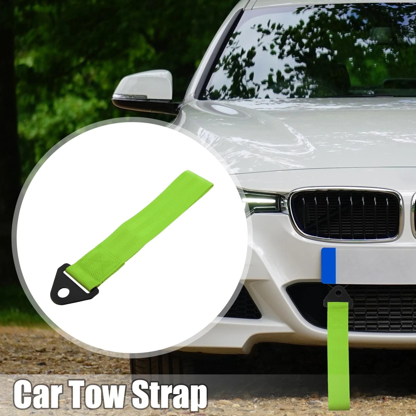 Front Bumper Tow Strap Trailer Belt with Hook for Universal Car Truck (2000–2025)