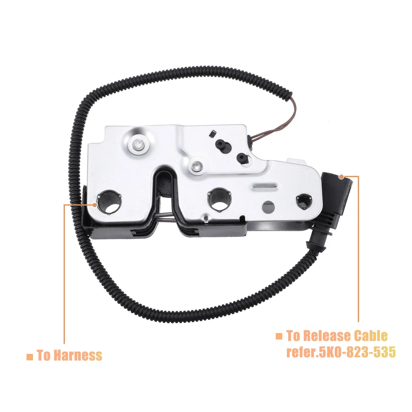 Hood Latch Lock Assembly Replacement for Volkswagen Golf GTI Jetta (2006–2020)