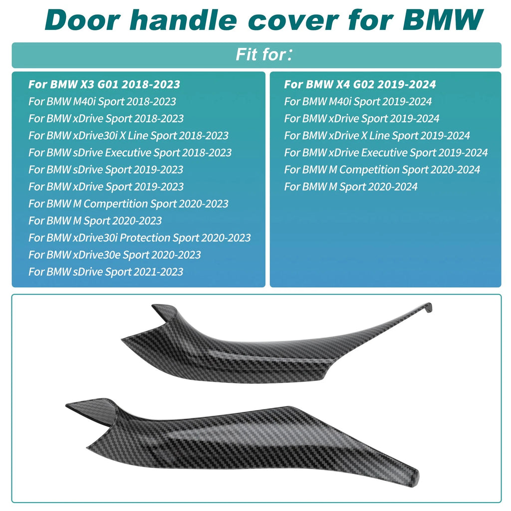 Door Pull Handle Cover Replacement for BMW X3 G01 X4 G02 (2019–2023)