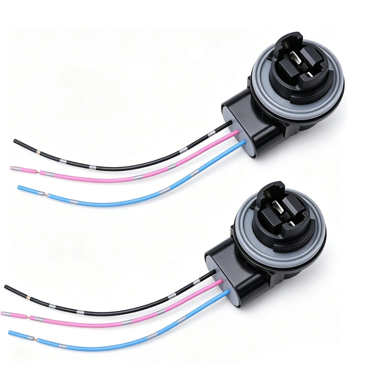 2-Pack 3157 Socket Harness for DIY Waterproof Connector (Universal)
