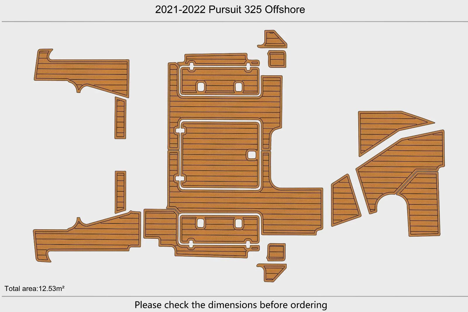 EVA Foam Flooring Mat for Pursuit 325 Offshore (2021)