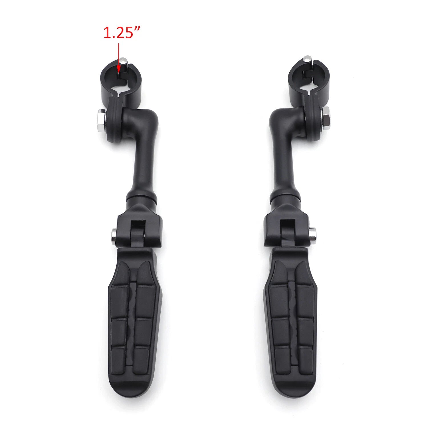Saddle FootPeg 4.5" Footrest for Harley (1.25" Engine Guard, Black)