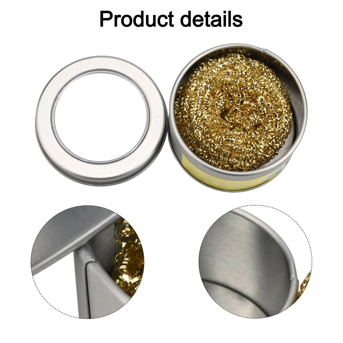 Ball Soldering Iron Tip Cleaner for Universal Use (66mm x 40mm)