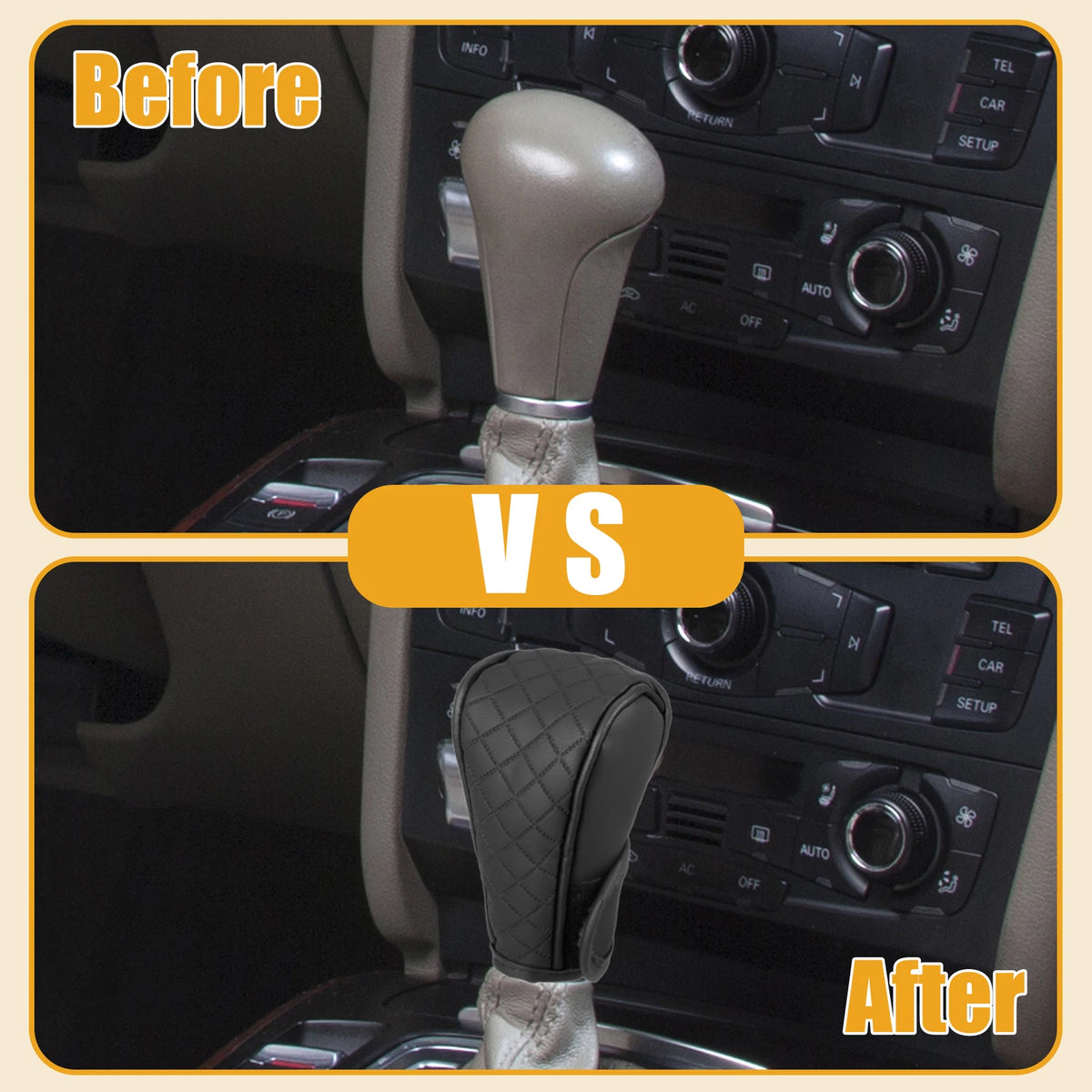 Shift Knob Cover for Universal Automatic Gear Protector Black