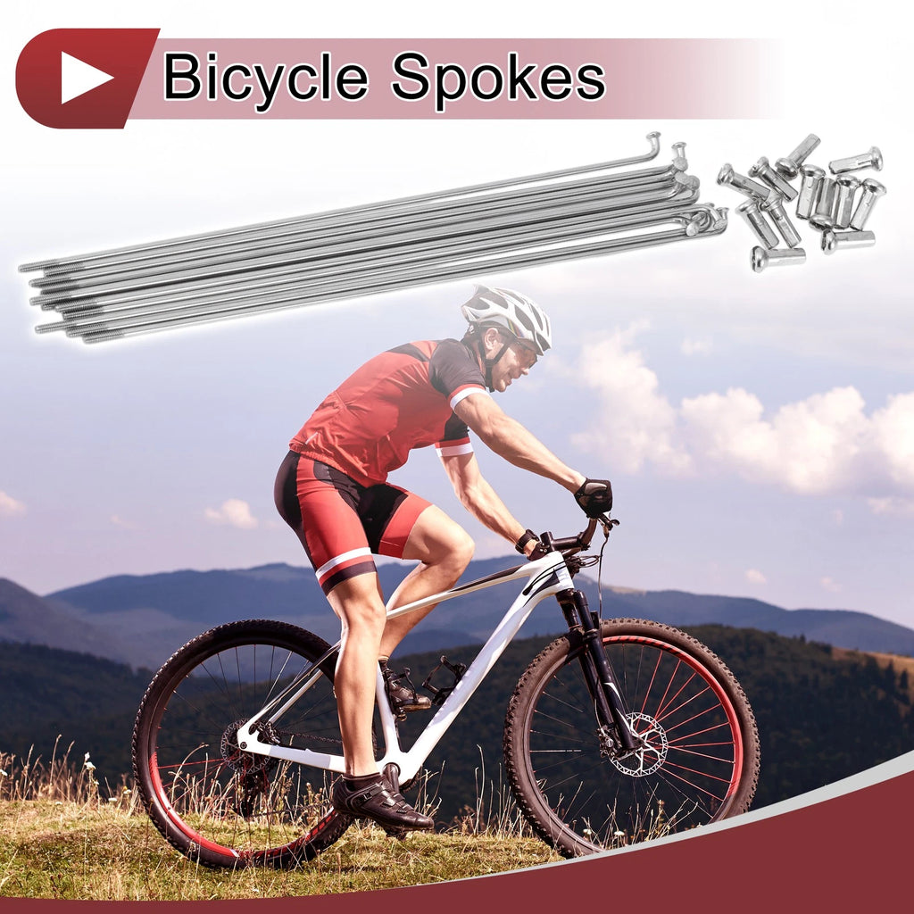 12 Set 304 Stainless Steel Bicycle Spokes 163mm for 14G Wheels (—)