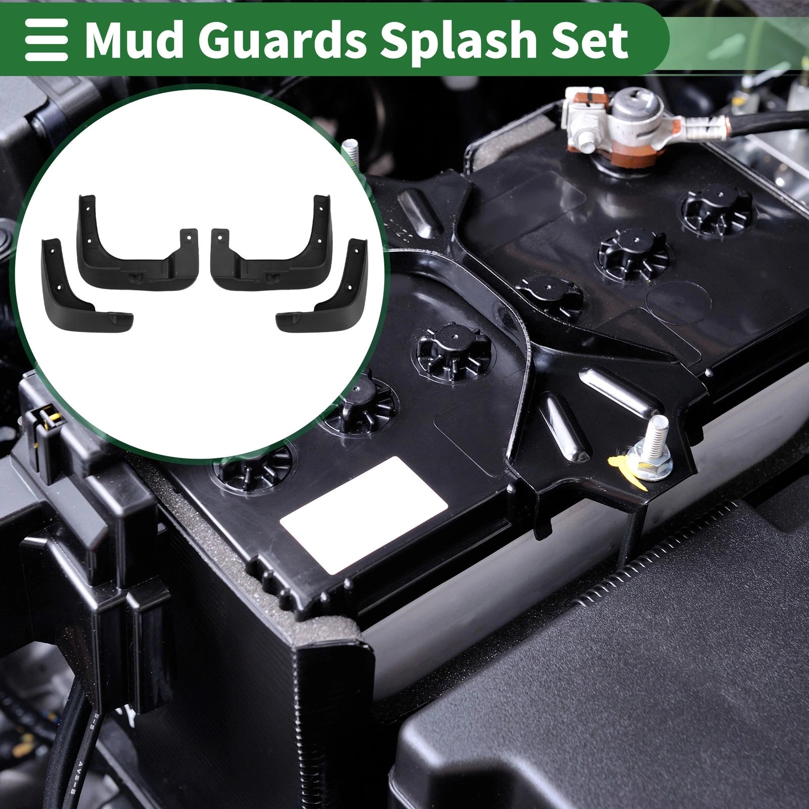 Mud Flaps Splash Guards Front Set for Hyundai i10 (2010–2015) with Mounts