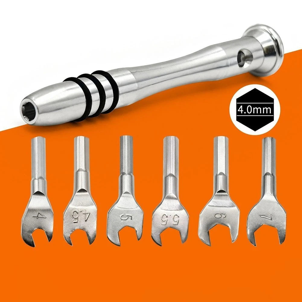 6-Piece Wrench Set for Compact Vehicles (4-7mm Metric Sizes)