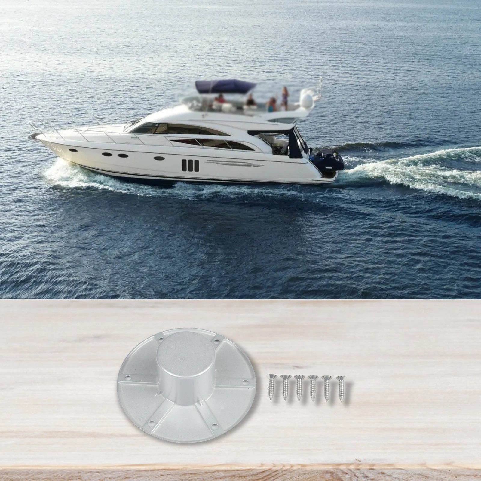 Round Flush Mount Table Leg Base for RV and Boat