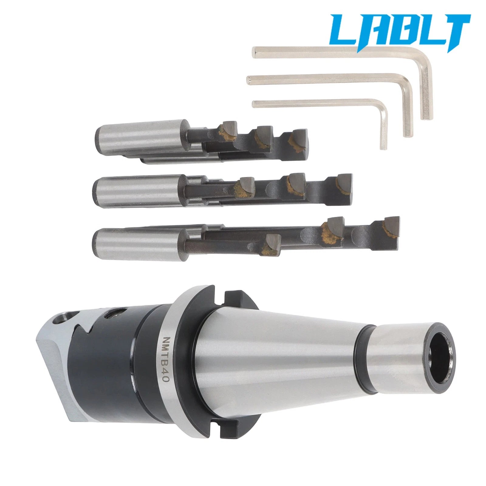 2" Boring Head + NMTB 40 Shank + 9Pack 1/2" C6 Boring Bar Set for LABLT