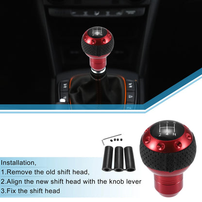 5 Speed Gear Shift Knob for Universal Manual Transmission (7.7cm, Red)