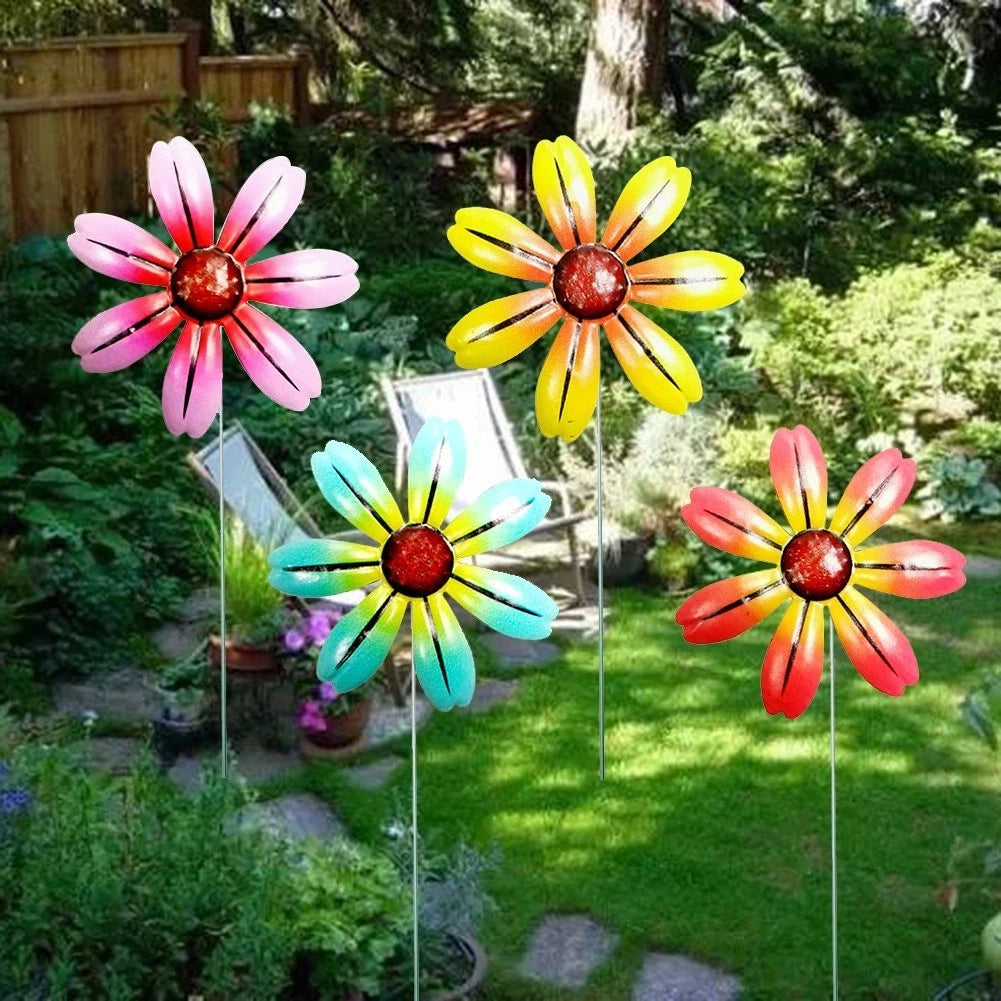 Iron Flower Stakes for Garden Displays (1 Piece)