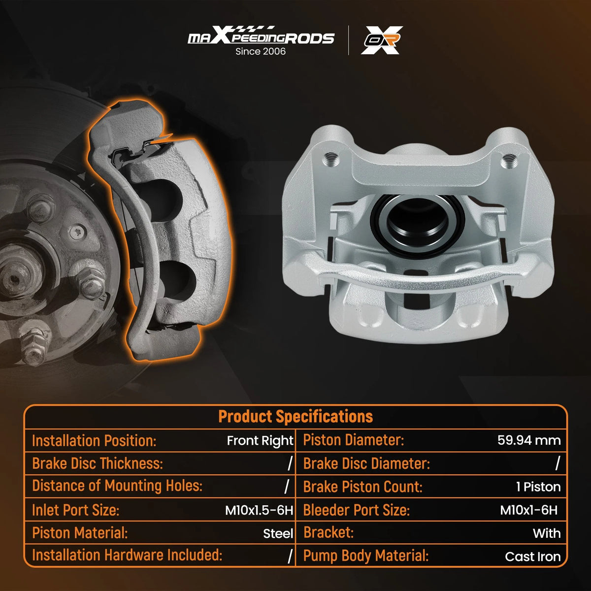 Front Right Brake Caliper with Bracket for Buick Allure Cascada LaCrosse Regal