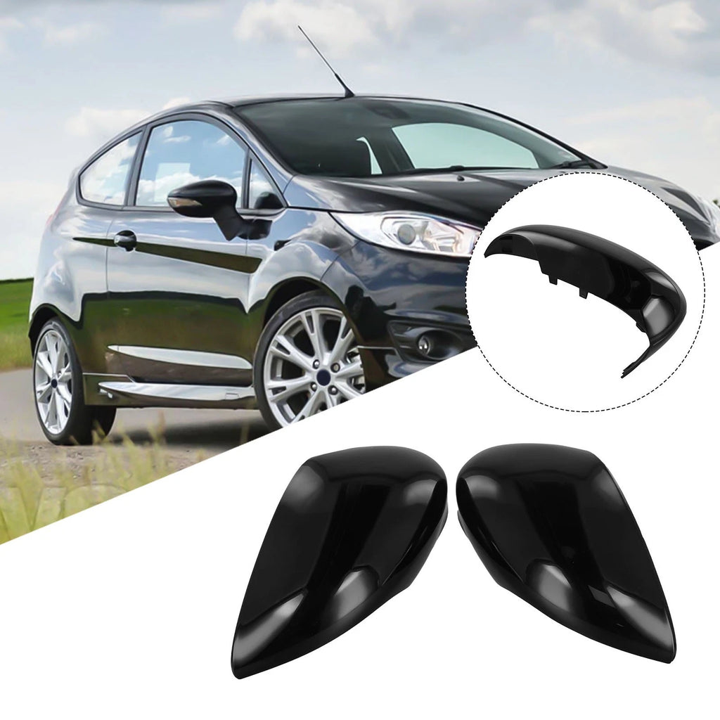 Glossy Black Mirror Cap for Ford Fiesta MK7 (2008–2017)