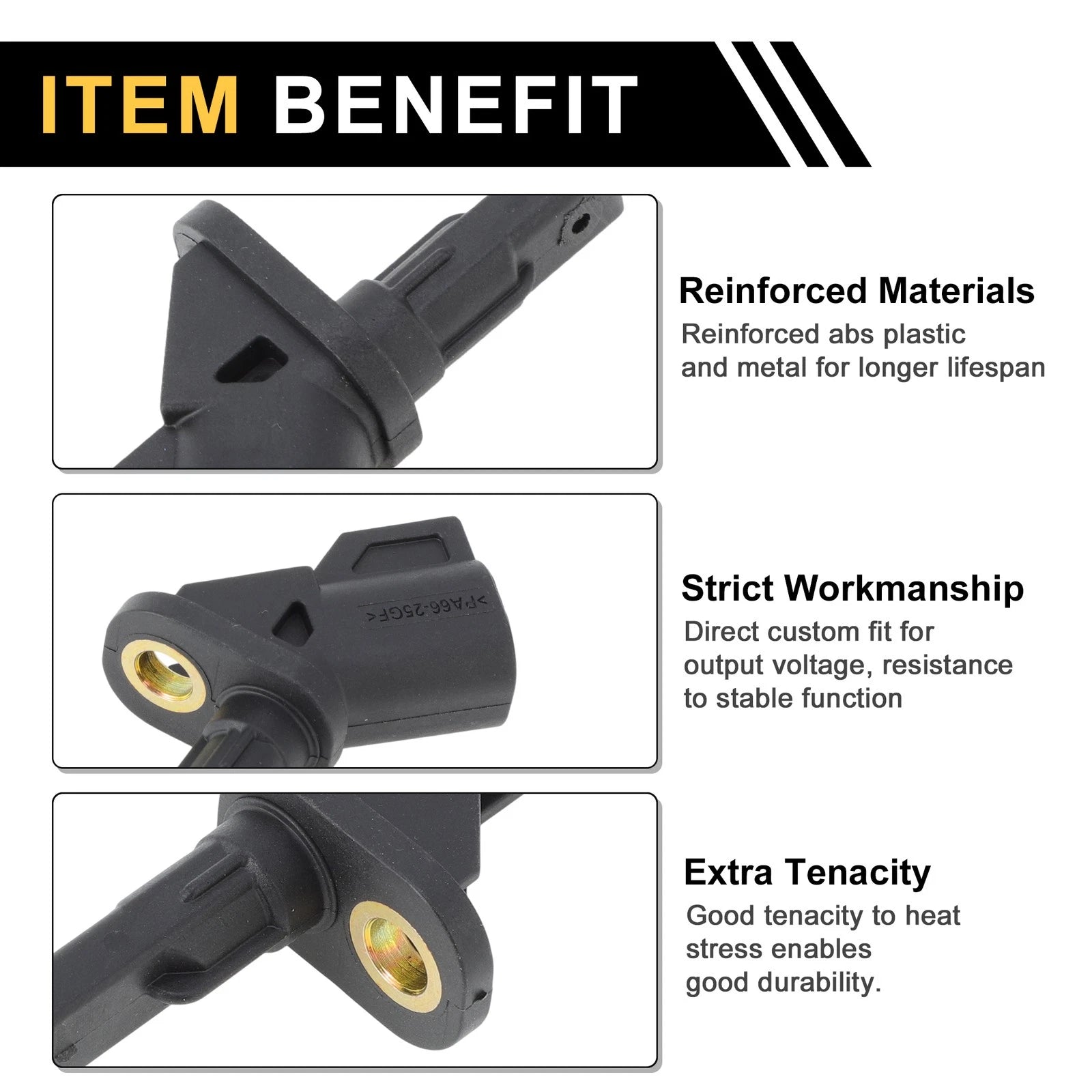 ABS Wheel Speed Sensor Front Left Replacement for Ford Escort (2015–2015)