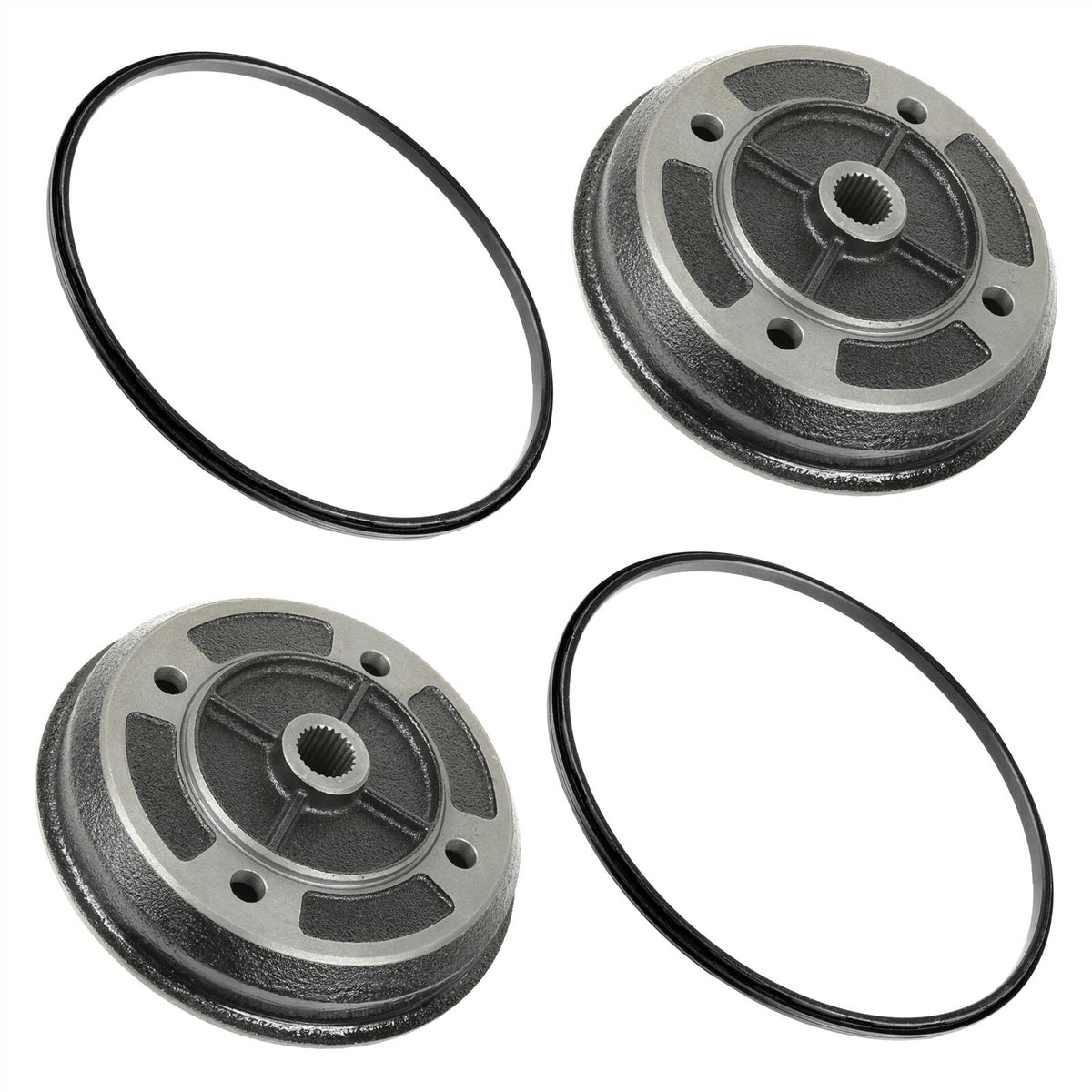 Brake Drum Front Left Right with Seal for Kawasaki Mule 2510 KAF950 (2000–2001)
