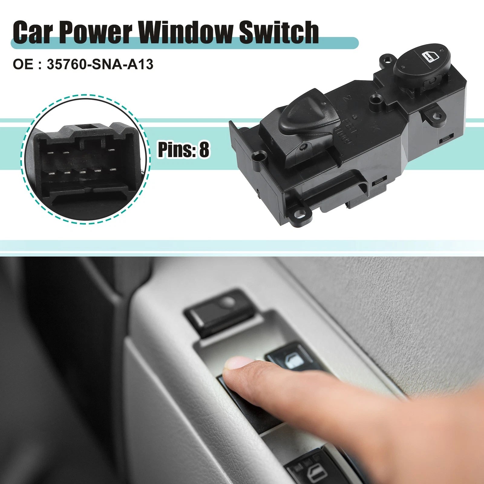 Passenger Side Power Window Switch for Honda Civic Coupe (2006–2011)