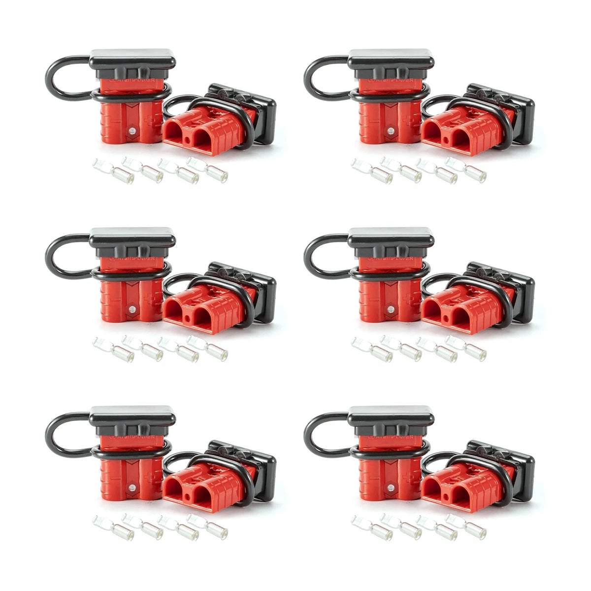 6-Pack 50A Battery Quick Connect Disconnect Wire Connector Plug
