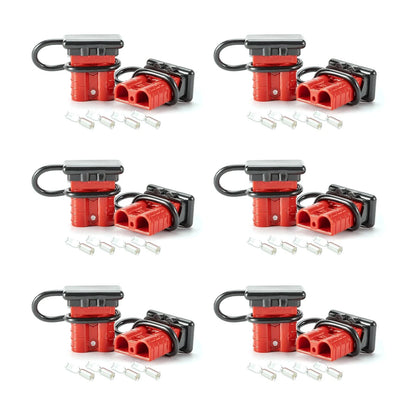 6-Pack 50A Battery Quick Connect Disconnect Wire Connector Plug