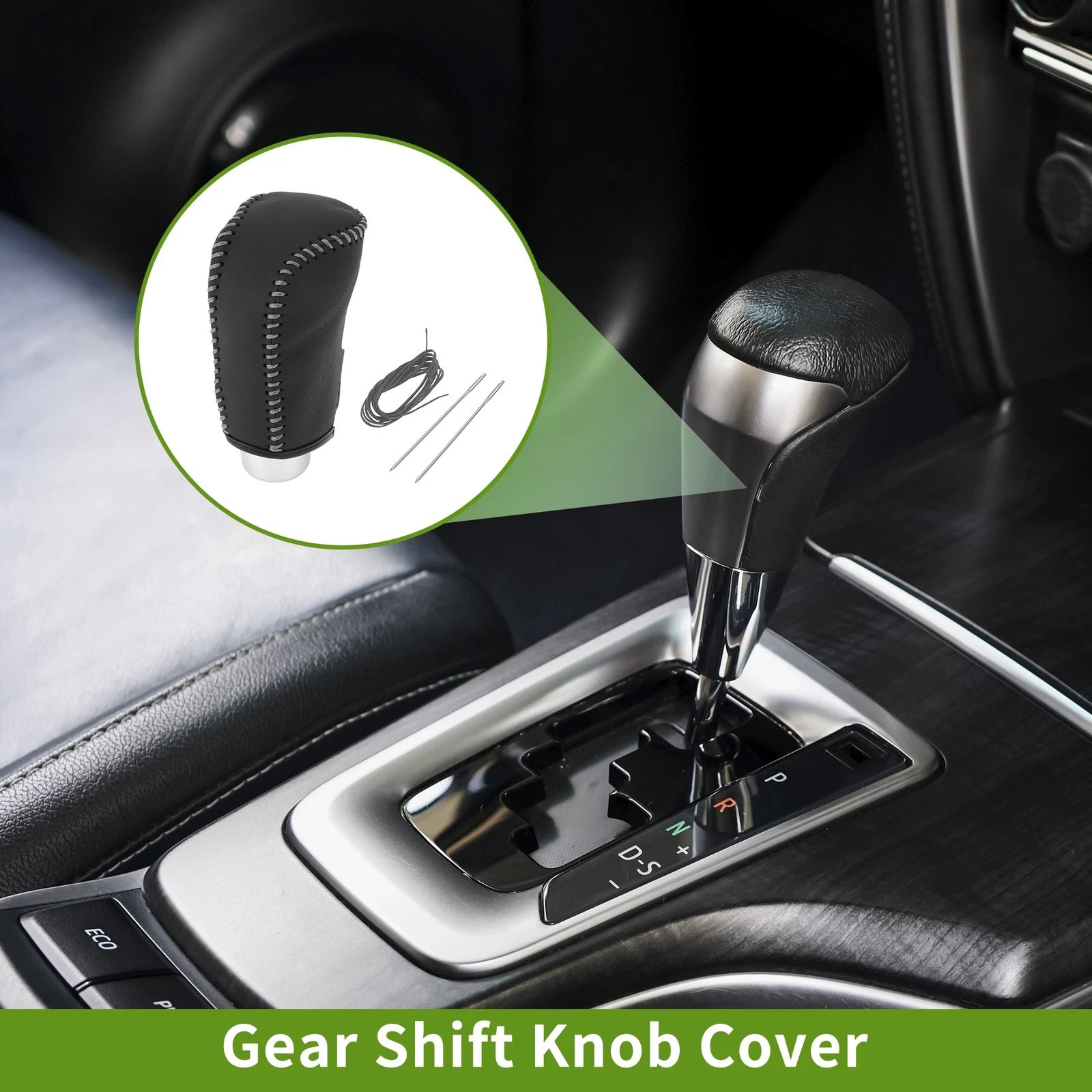Gear Shift Knob Cover Replacement for Mazda 3 (2014–2018) Black Grey