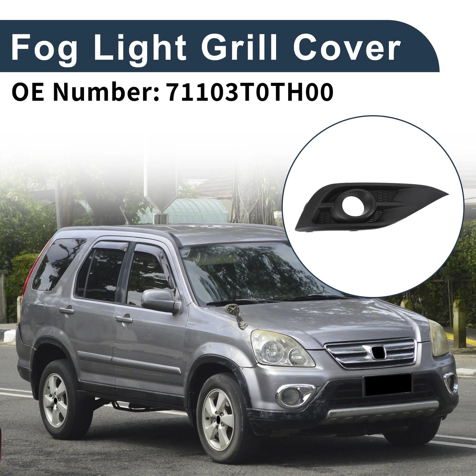 Car Front Right Fog Light Grill Replacement for Honda CRV (2012–2014)