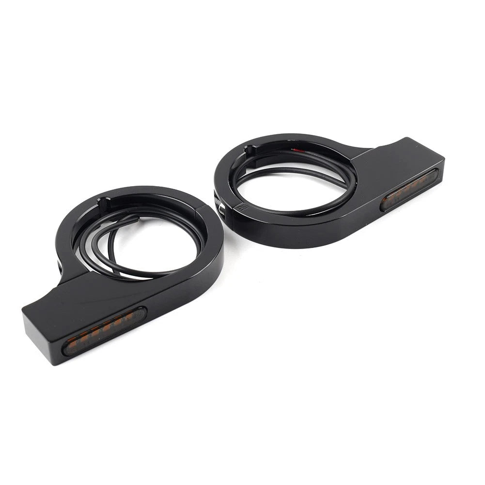 LED Fork Turn Signal Light Indicator for Harley Touring Dyna
