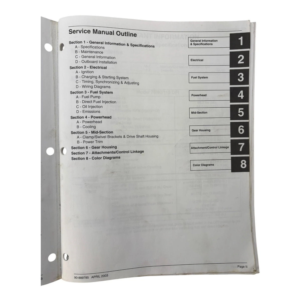 Direct Fuel Injection Service Manual for Mercury Optimax 75/90/115 (90-889785)