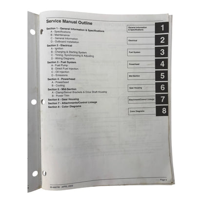 Direct Fuel Injection Service Manual for Mercury Optimax 75/90/115 (90-889785)