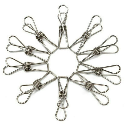 Set of 20 Metal Wire Clips for Clothes Pegs