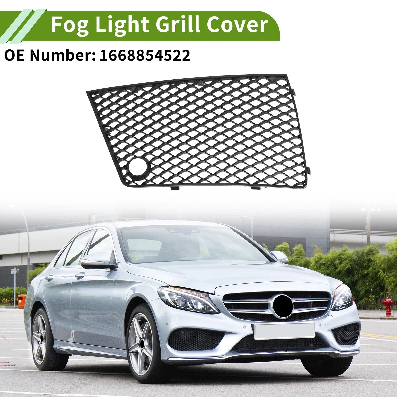 Front Left Fog Light Grill Replacement for Mercedes GL63 AMG (2013–2019)