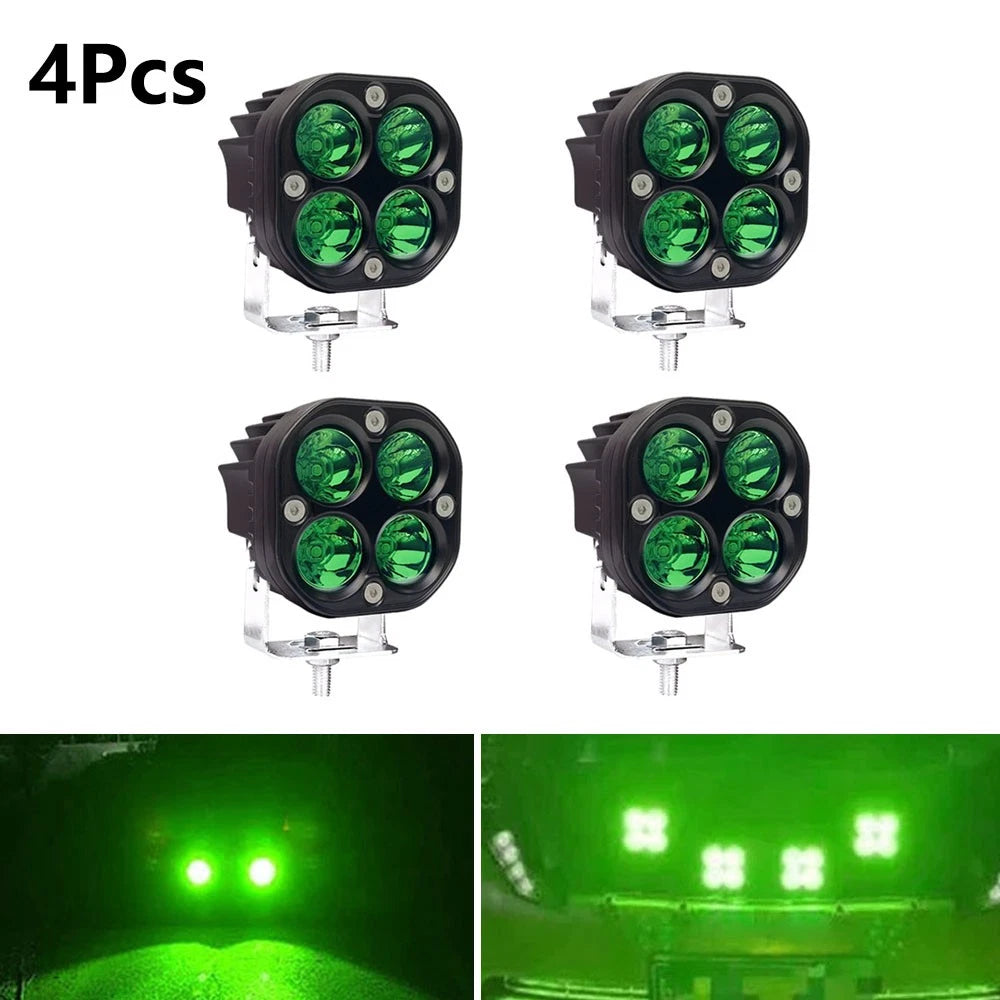 4Pcs 3" LED Work Light Spot Flood Cube Pods for Truck