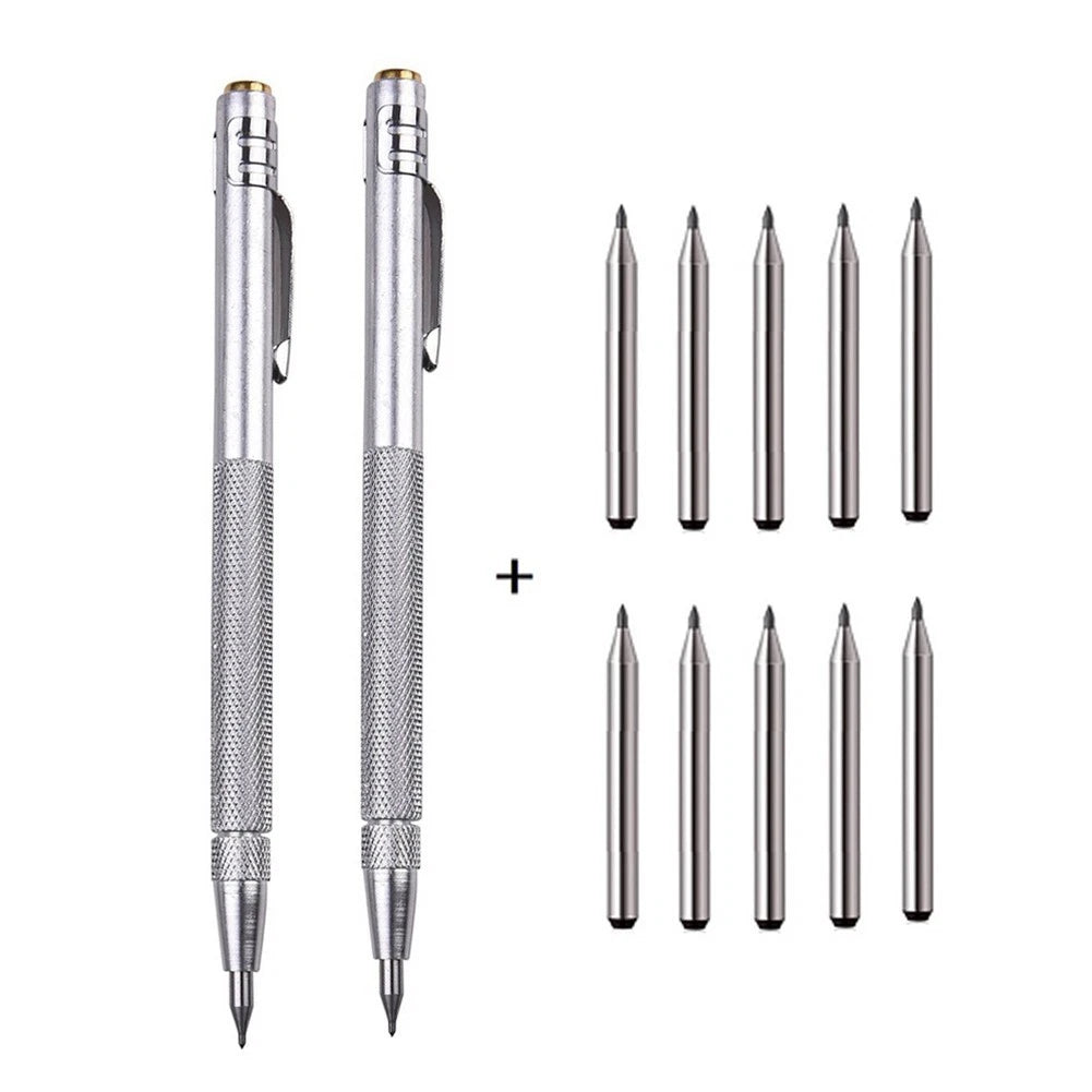 10X Scriber Pen Hand Tool Set - Stainless Steel, Carbide Tip