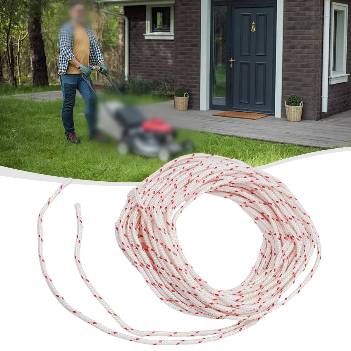 Recoil Pull Starter Cord Rope for Poulan Lawn Mower Chainsaw (10M)
