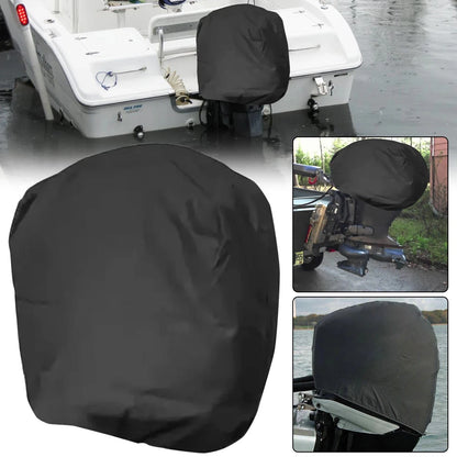30-60 HP Boat Motor Cover High Density Waterproof Outboard Engine Cover Black