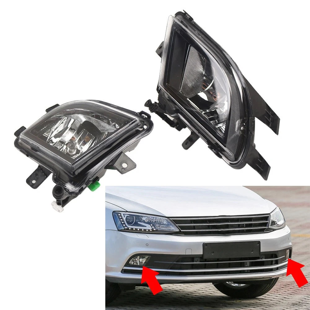 Front Bumper Clear Lens Fog Light for VW Jetta MK6 (2015–2018)