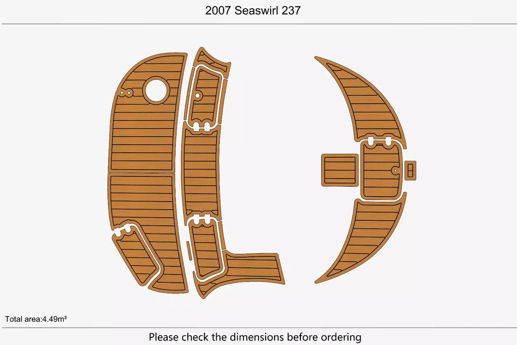 EVA Foam Teak Deck Flooring for Seaswirl 237 (2007)
