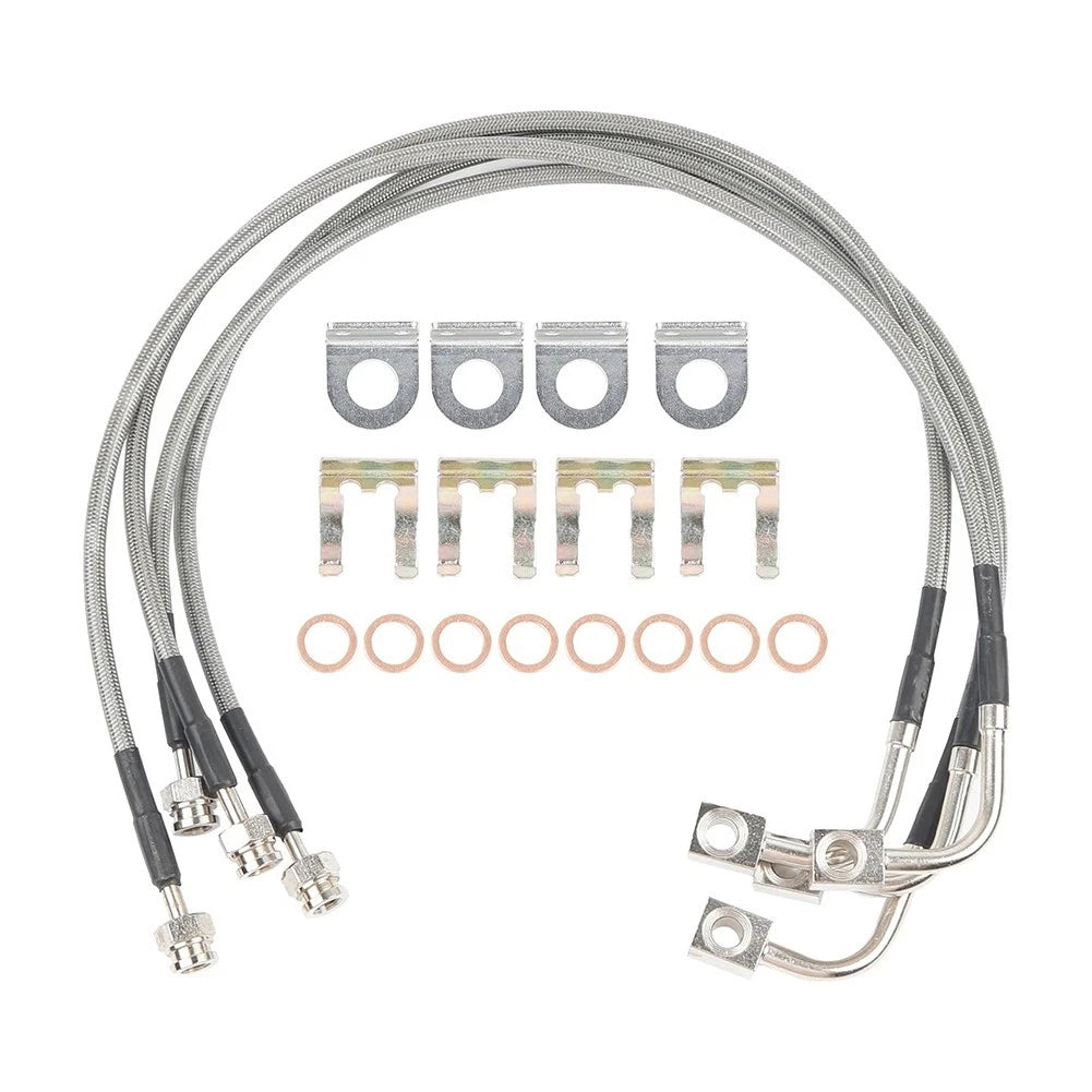 Stainless Steel Extended Brake Lines for Jeep Wrangler JK JKU (2007–2018)